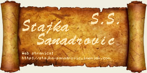 Stajka Sanadrović vizit kartica